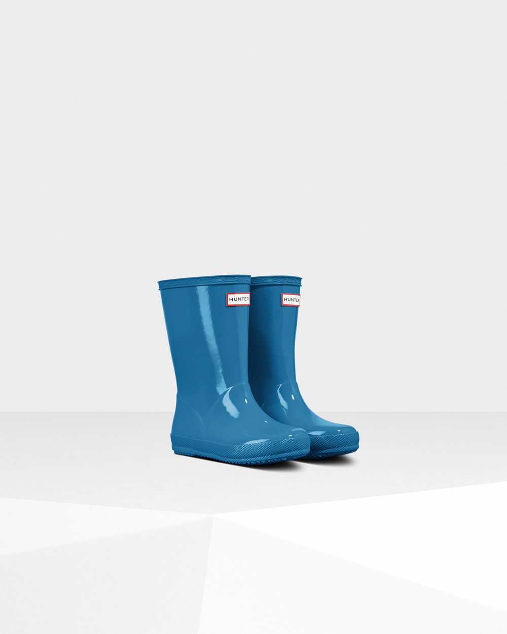 Kids Rain Boots - Hunter Original First Classic Gloss (35HQLUDIA) - Blue
